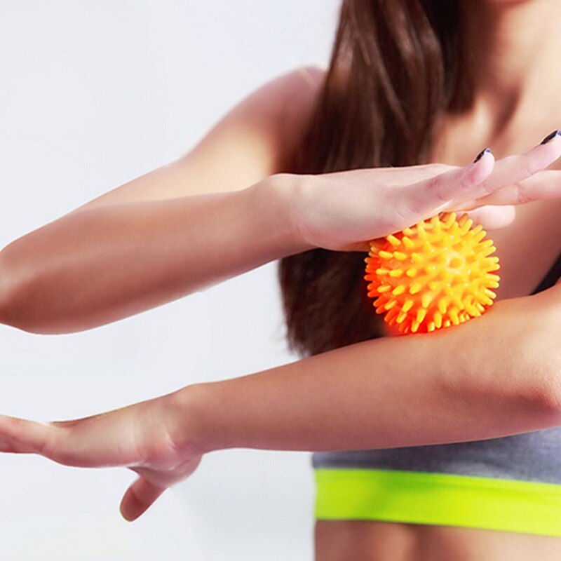 Balle de Massage Hérisson Gris Brillant