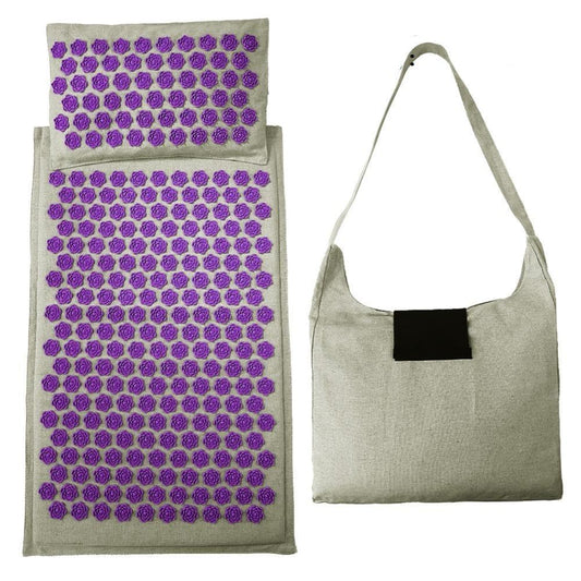 Acupression Tapis Lin Bleu | Zen Dos