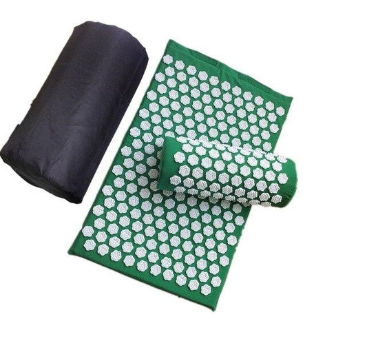 Acupuncture Tapis Vert Olive | Zen Dos