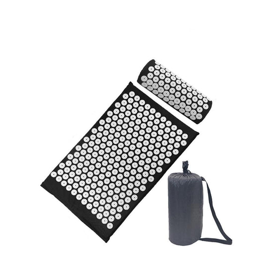 Tapis Yoga Acupuncture Noir Charbon | Zen Dos