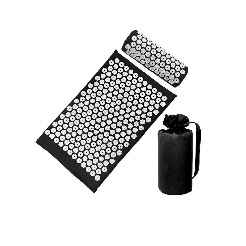 Tapis Yoga Acupuncture Noir de Fumée | Zen Dos